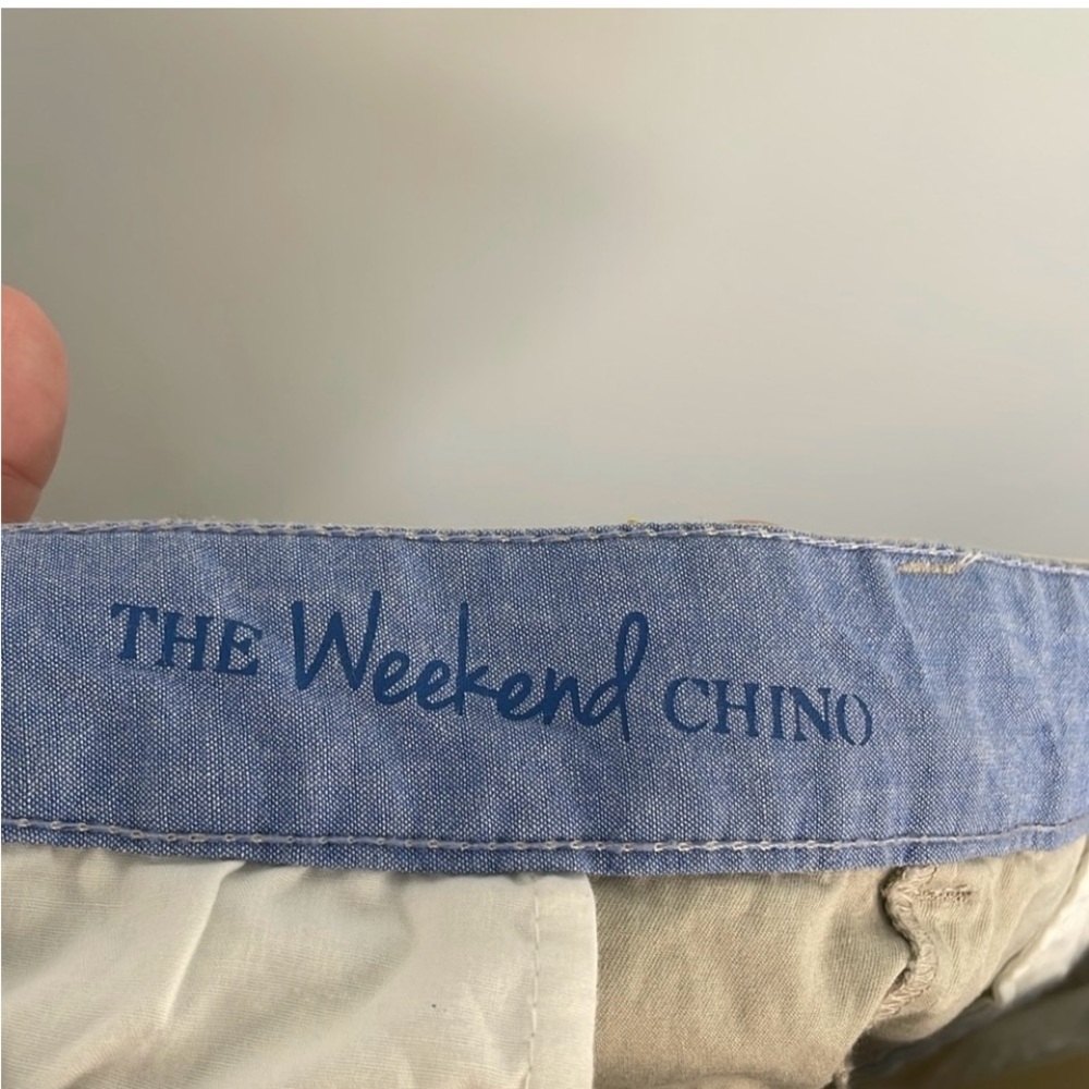 Talbots Plus Size Embroidered Butterfly The Weekend Khaki Chino Pants Sz 16W - Picture 7 of 8